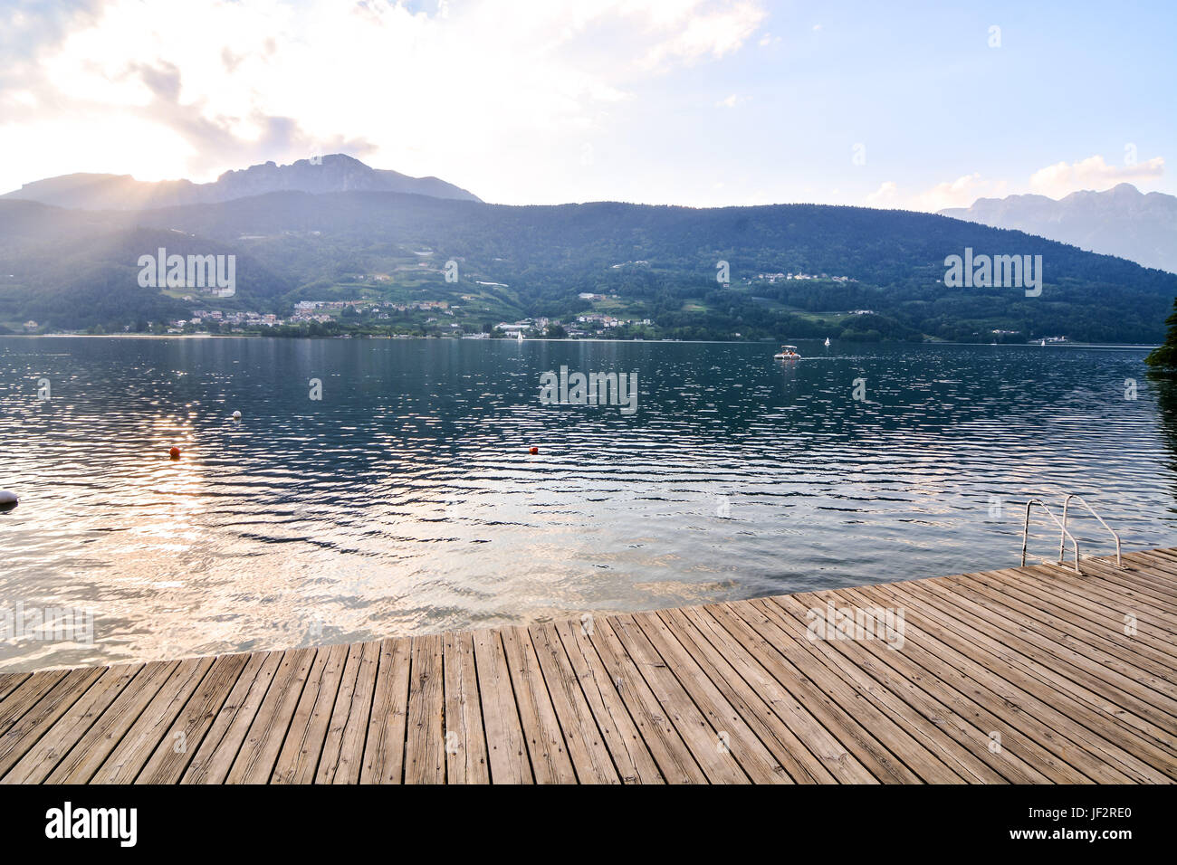 Lake Lago di Caldonazzo Stock Photo
