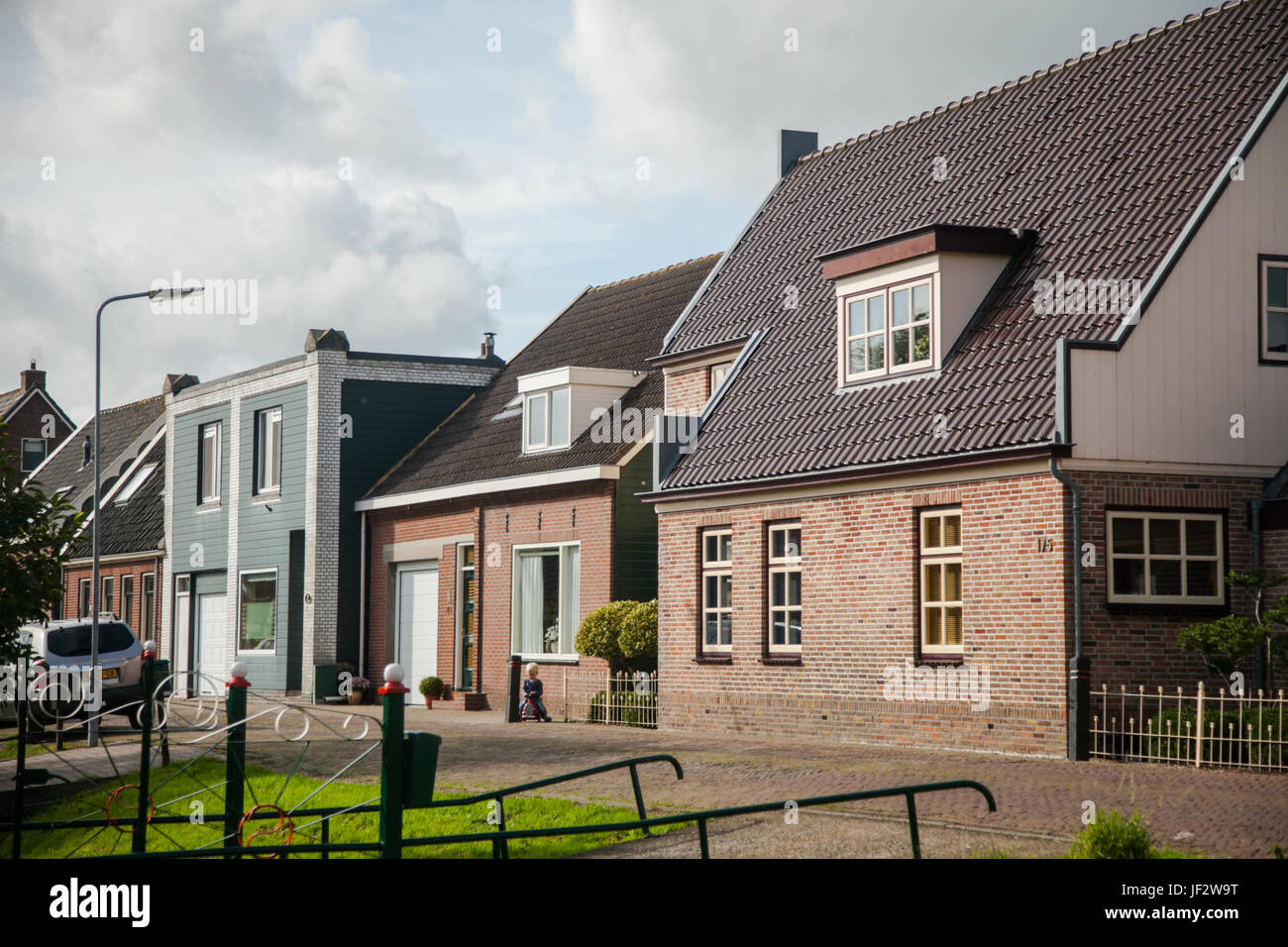 Panoramic view of old town with vintage houses in Europe in beautiful ...