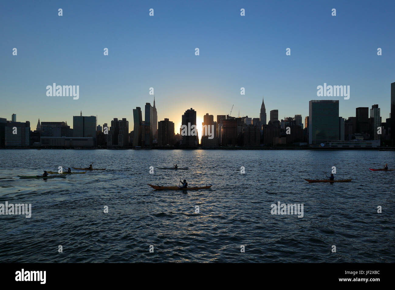 Kayaks in silhouette hires stock photography and images Alamy