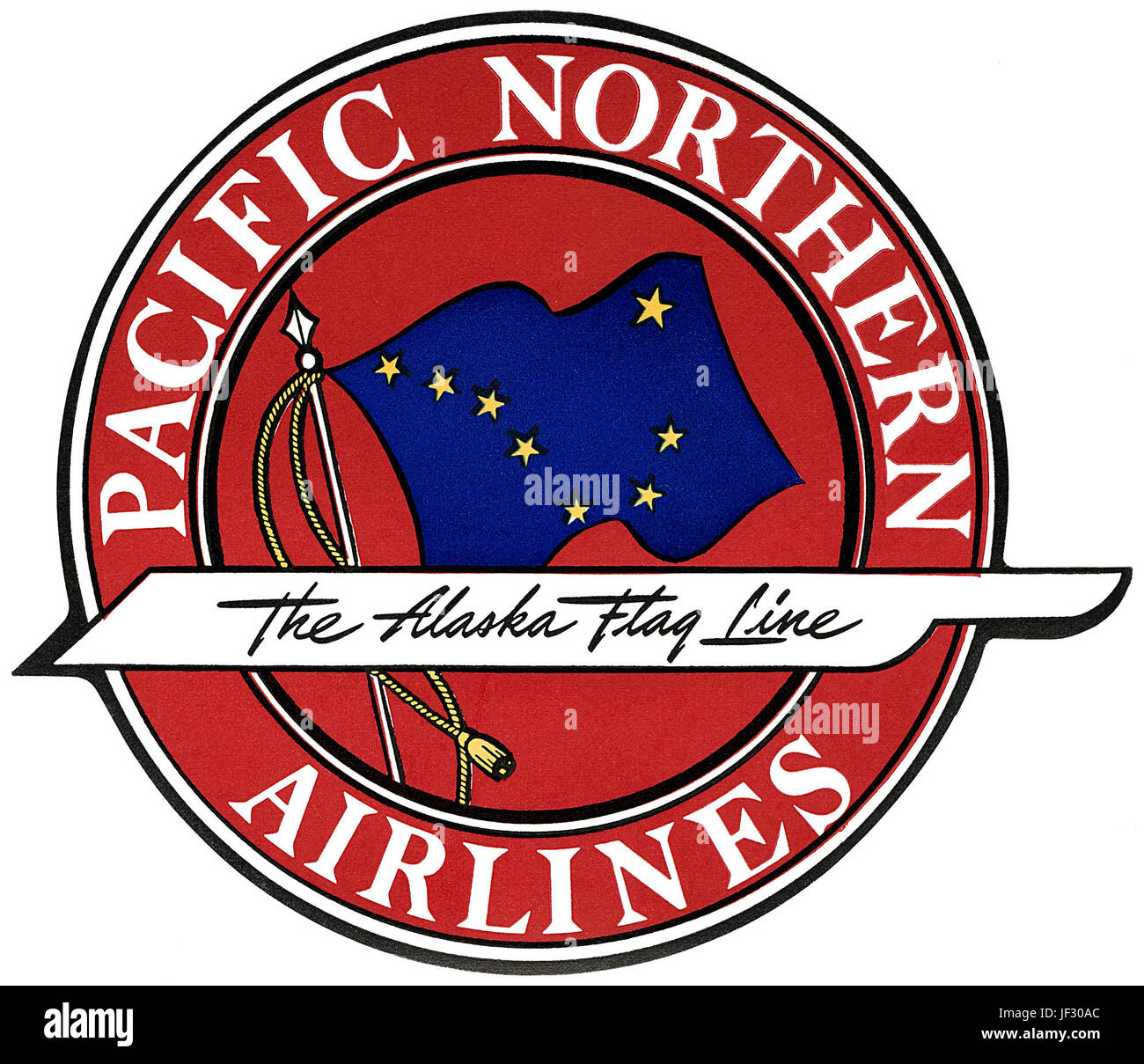 Vintage Pacific Northern Airlines luggage label - \, image size:1300x1209