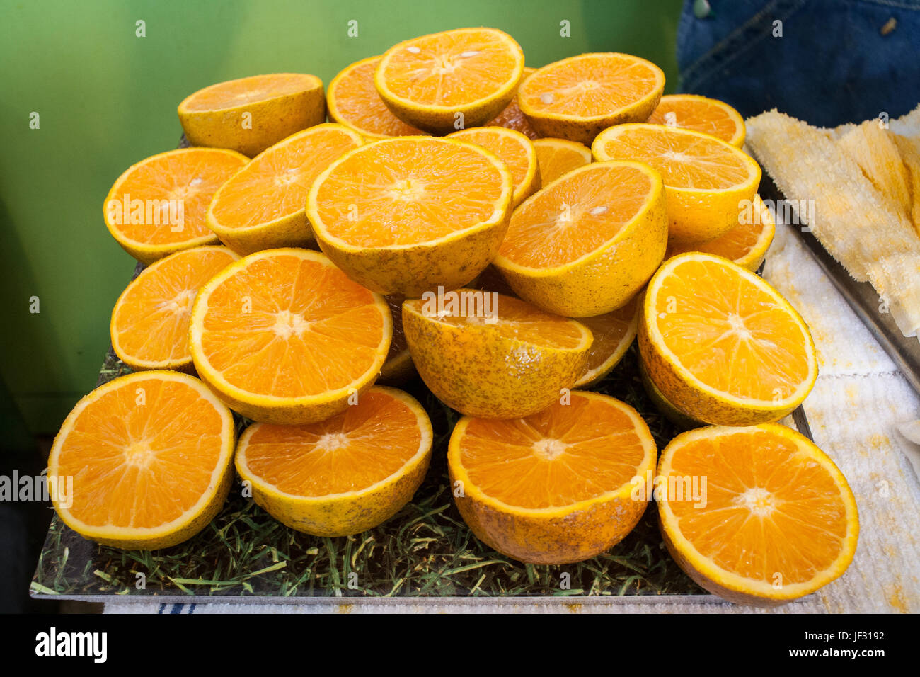 Florida oranges ready to juice at the Morean Art Center, St. Petersburg