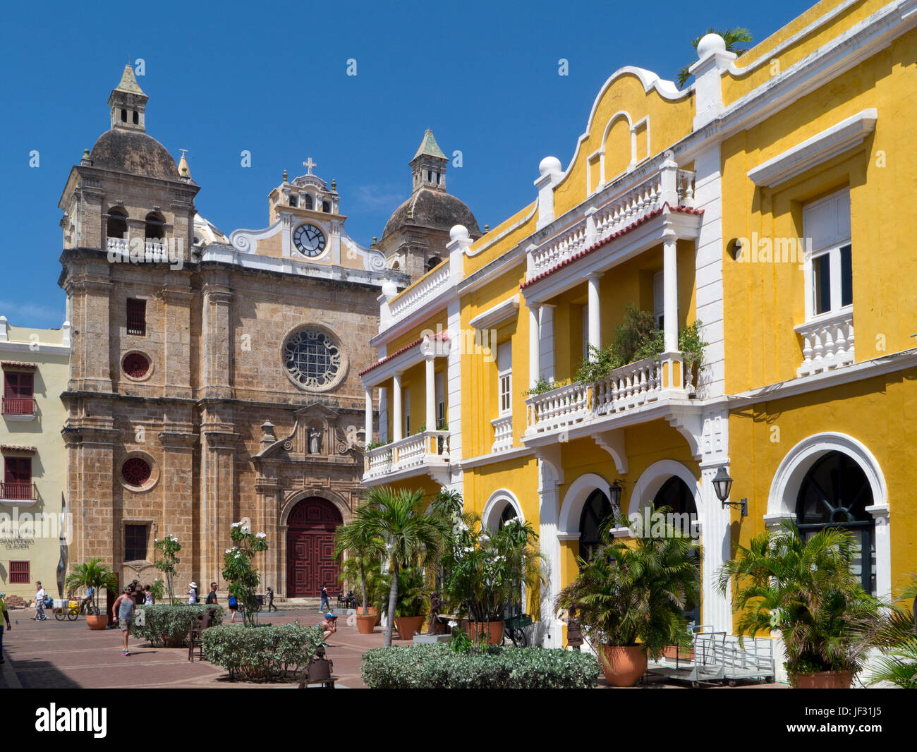 Church of San Pedro Claver, Cartegena, Colombia Stock Photo