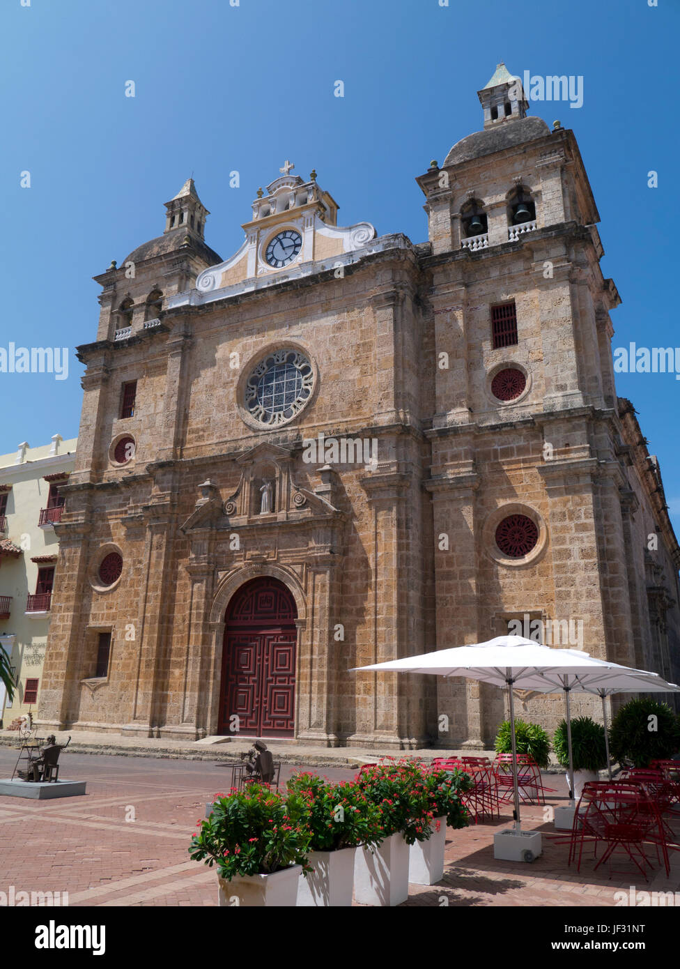 Church of San Pedro Claver, Cartegena, Colombia Stock Photo