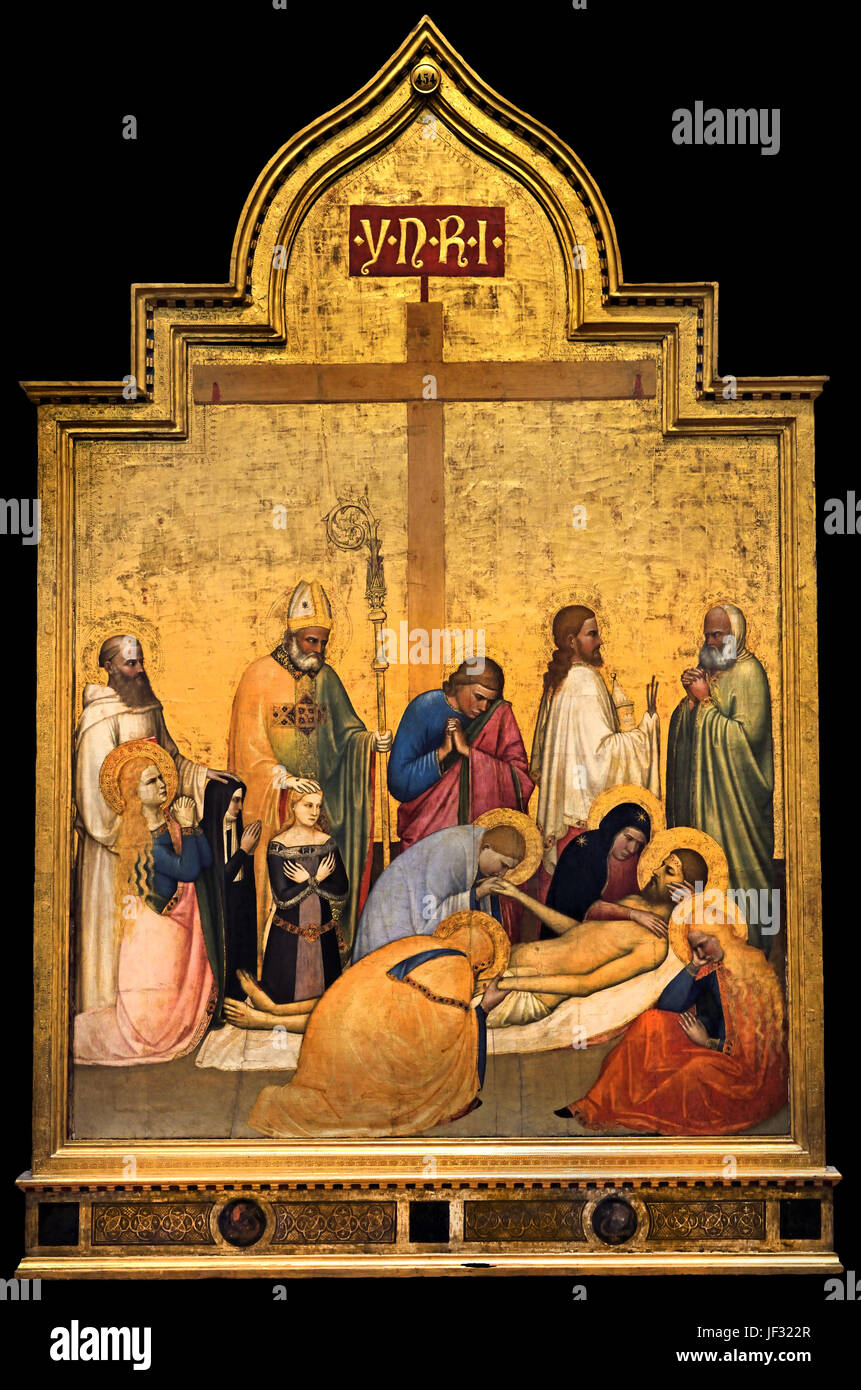Lamenentation over the Dead Christ 1360 Giottino 1324 – 1369 Tommaso Fiorentino, was an early Italian painter from Florence. Stock Photo