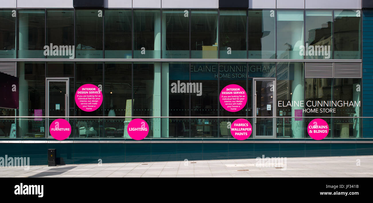 Advertisements Of Services And Products On Window Of Elaine Stock Photo Alamy