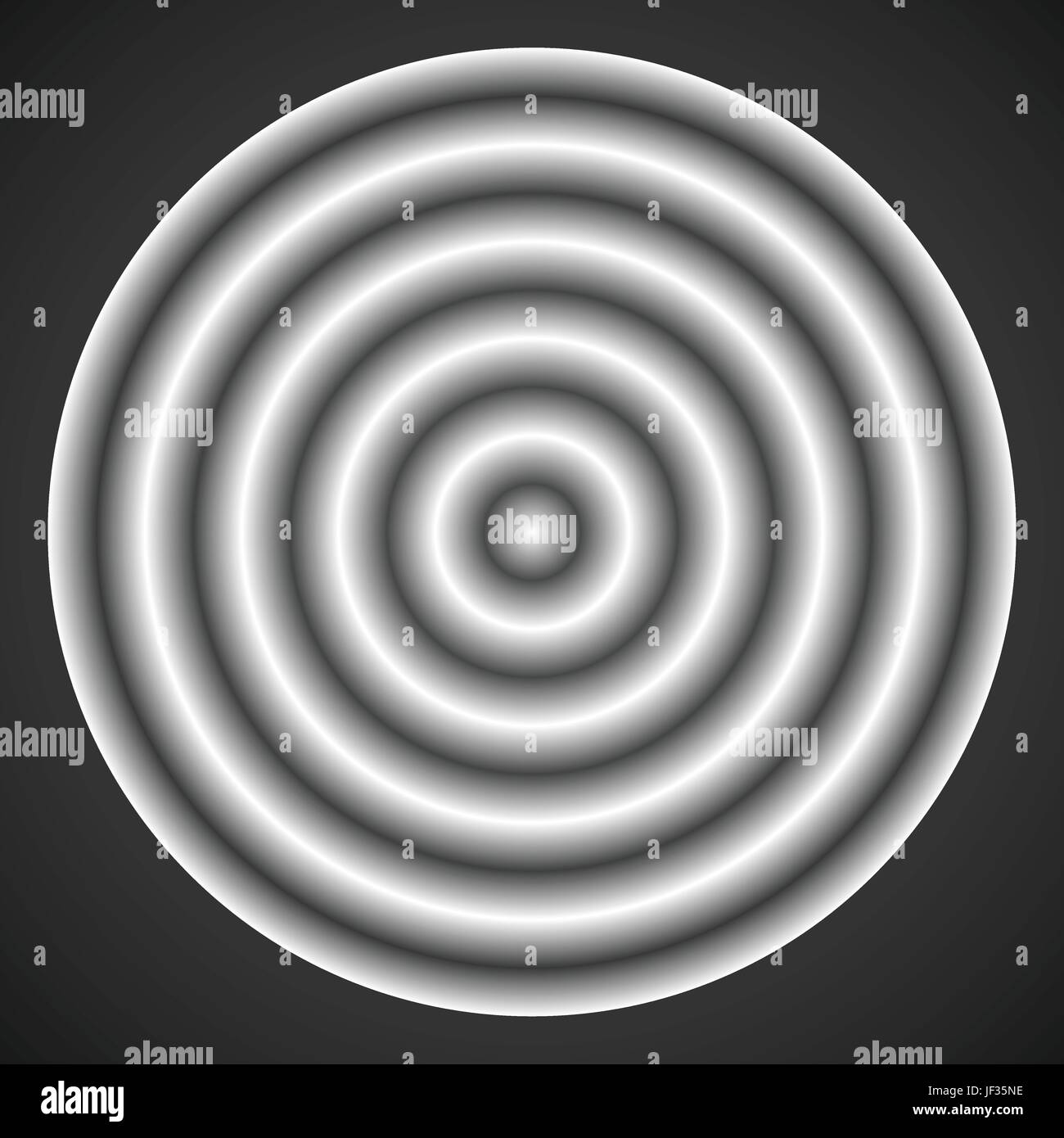Circular pattern with concentric circles. Faded overlapping circle ...