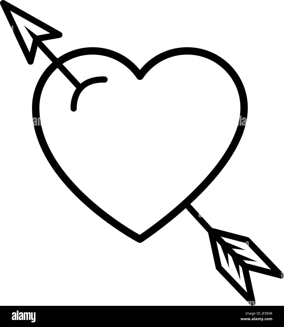 Arrowed heart icon over white background vector illustration Stock ...