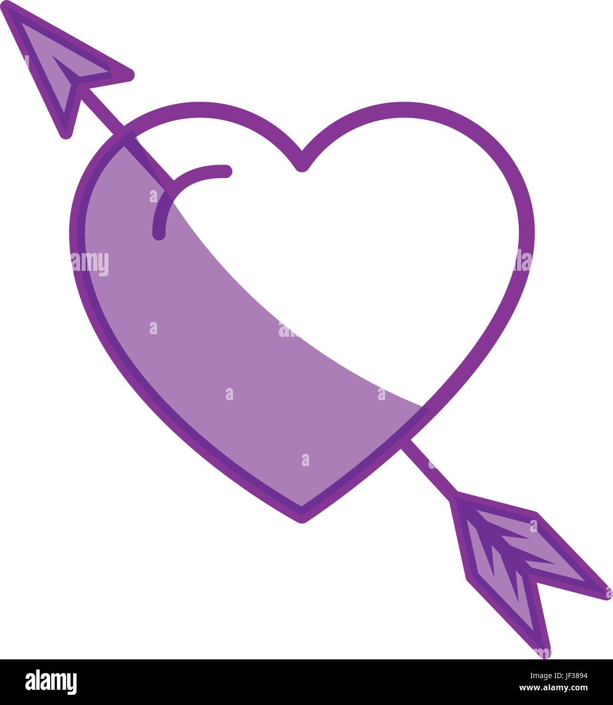 Arrowed heart icon over white background vector illustration Stock ...