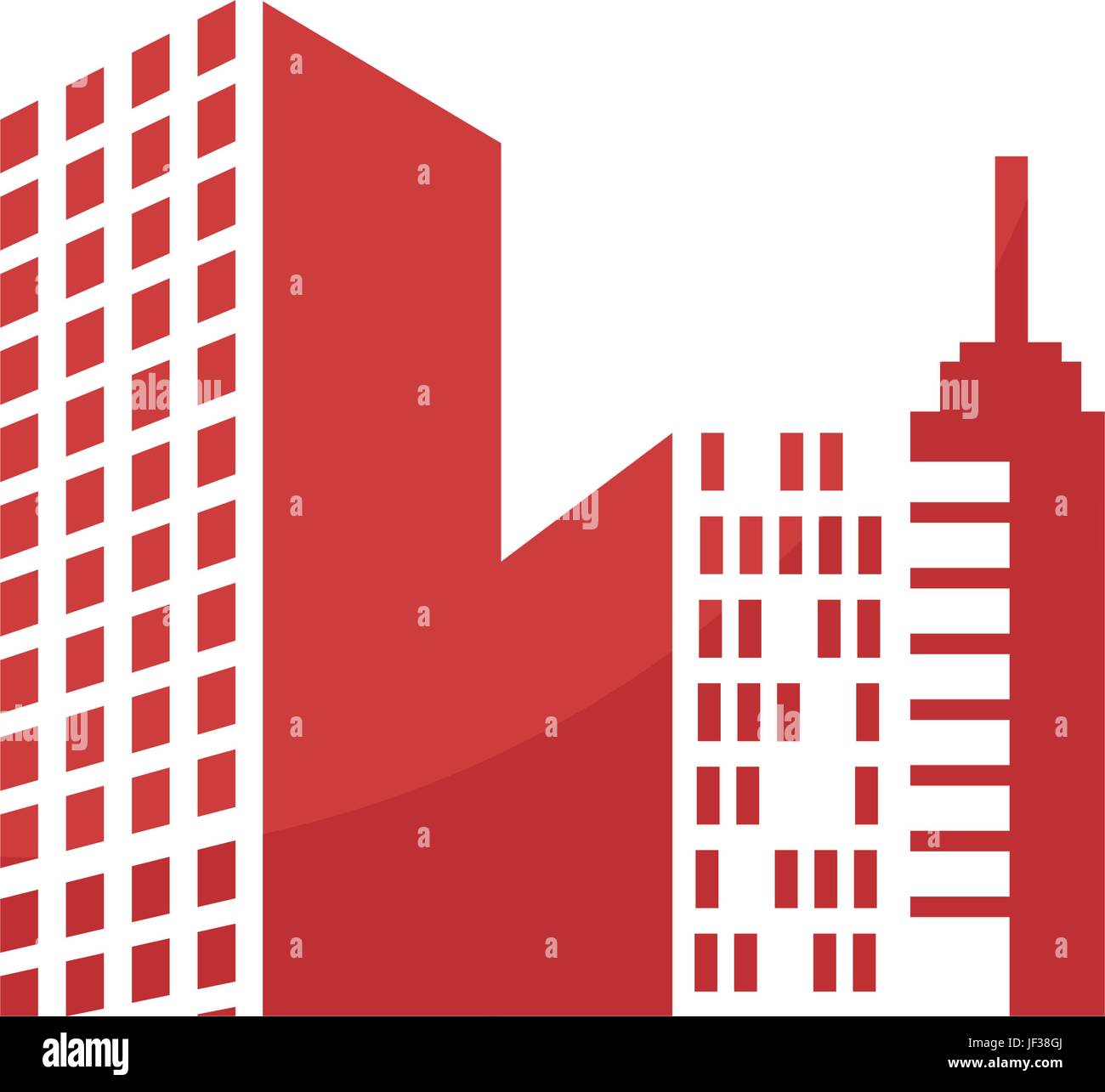 city buildings icon over white background vector illustration Stock ...