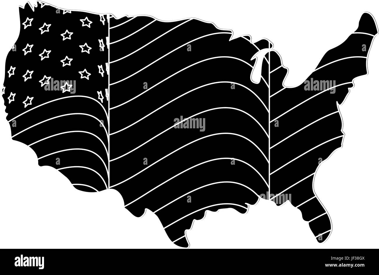 usa country map icon over white background vector illustration Stock ...