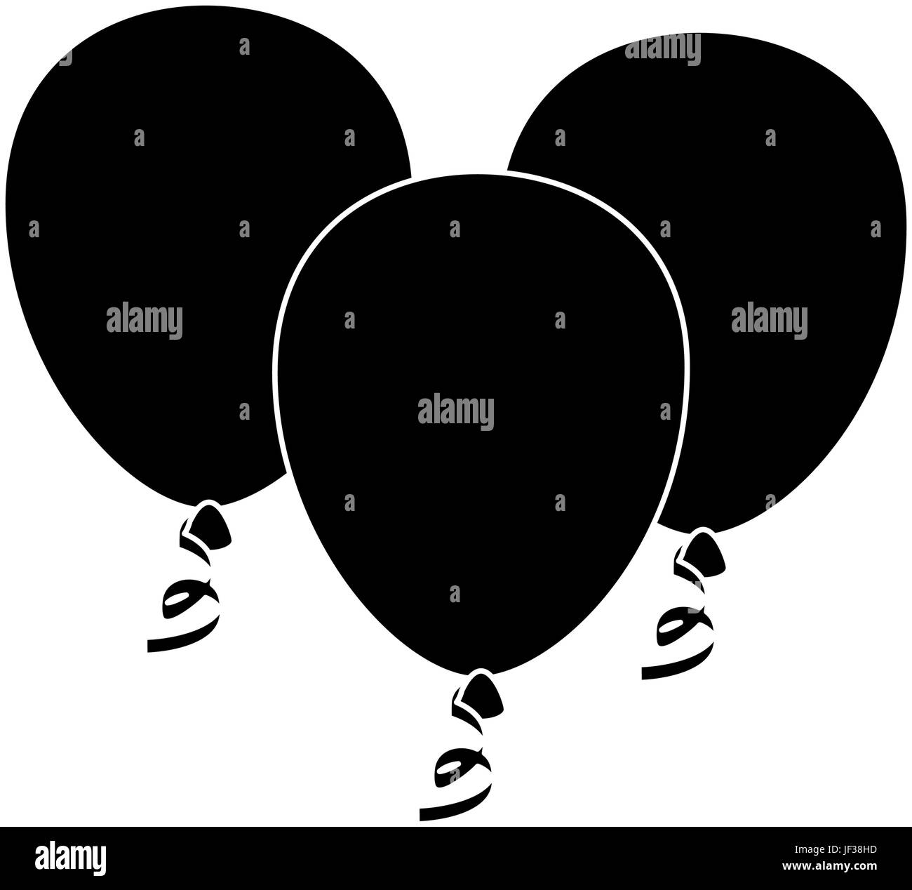 balloons icon over white background vector illustration Stock Vector ...
