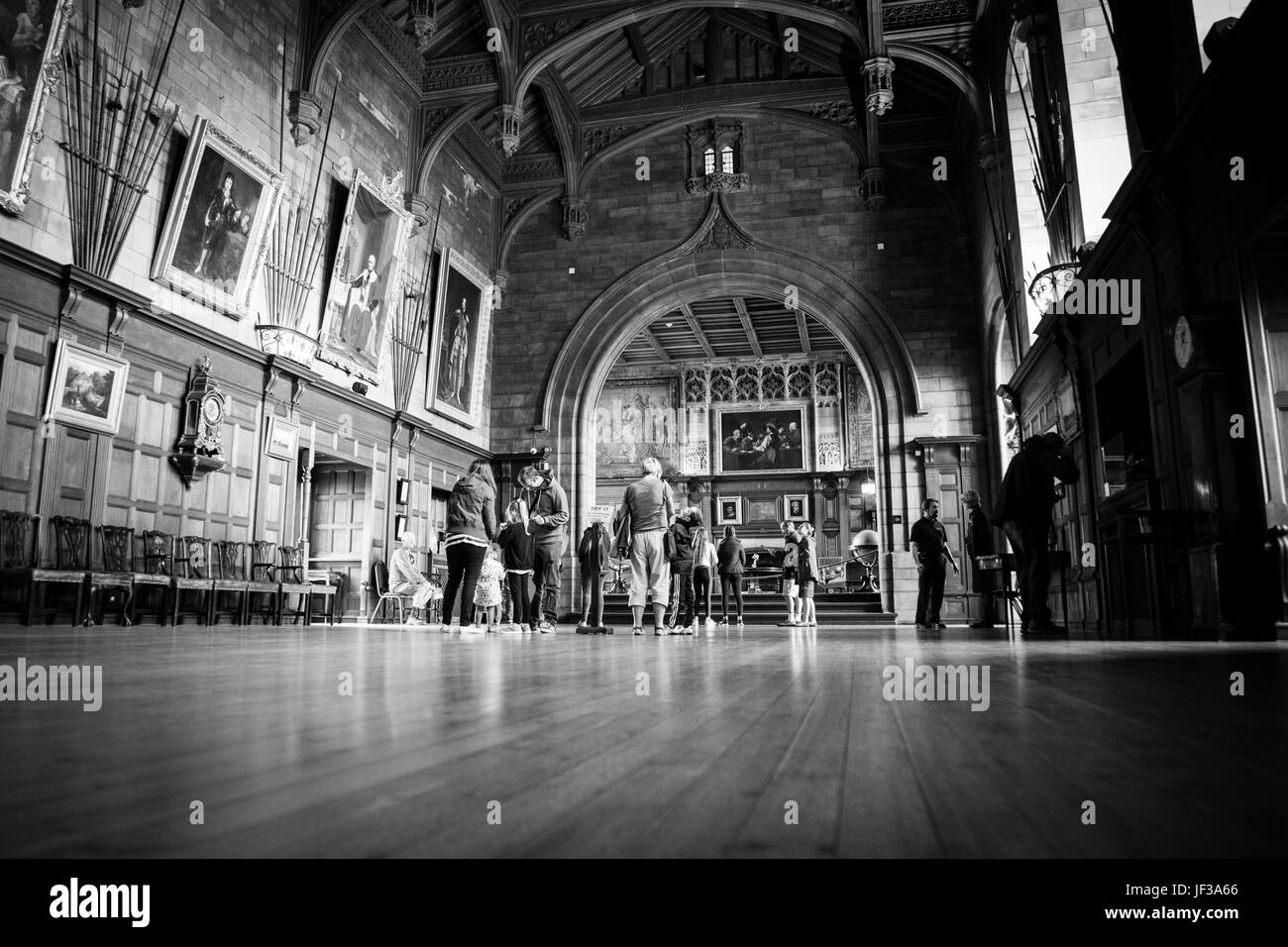 The Kings Hall at Bamburgh Castle, Northumberland, England, UK Stock