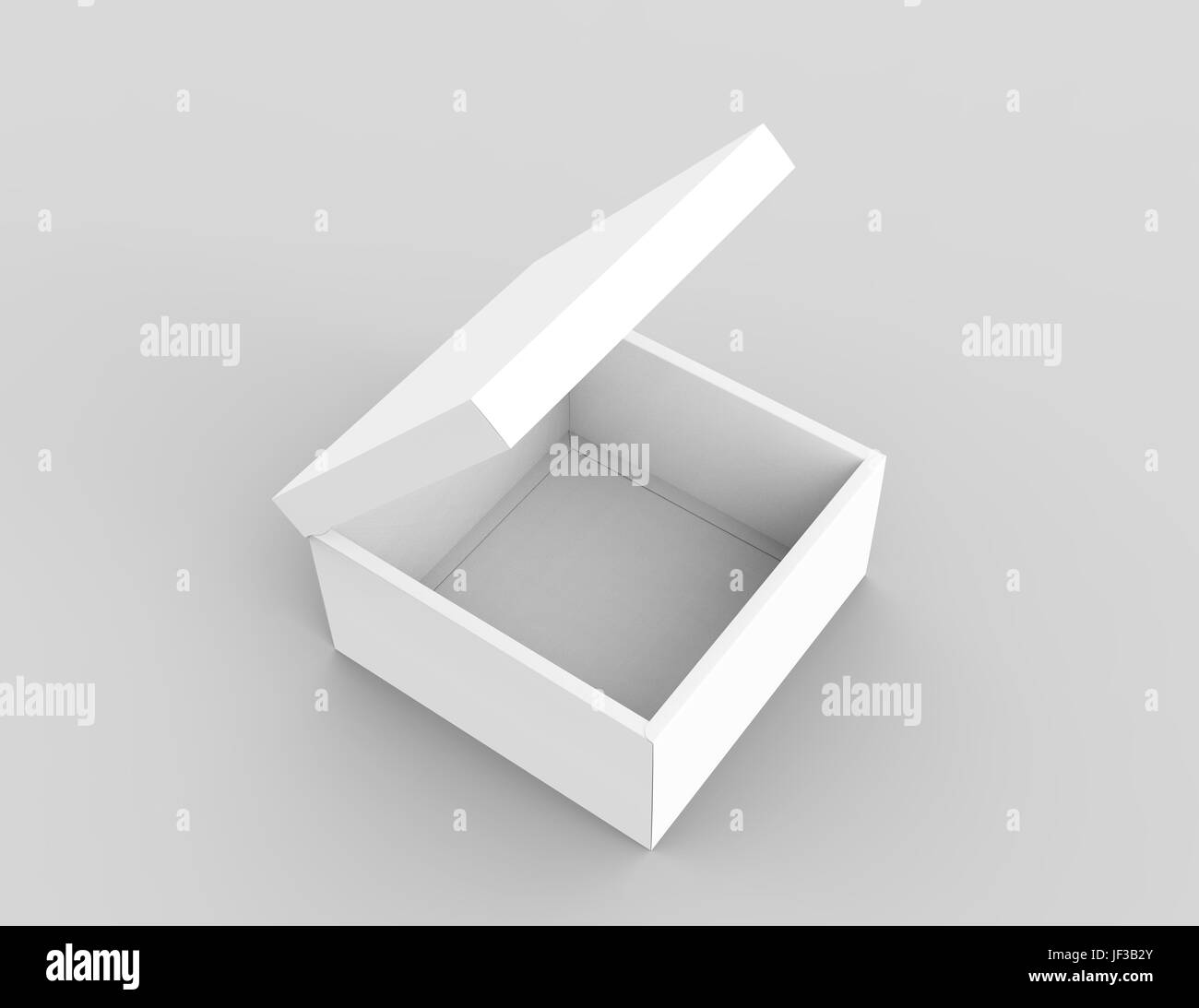 blank right tilt 3d rendering half open box for stage prop use ...