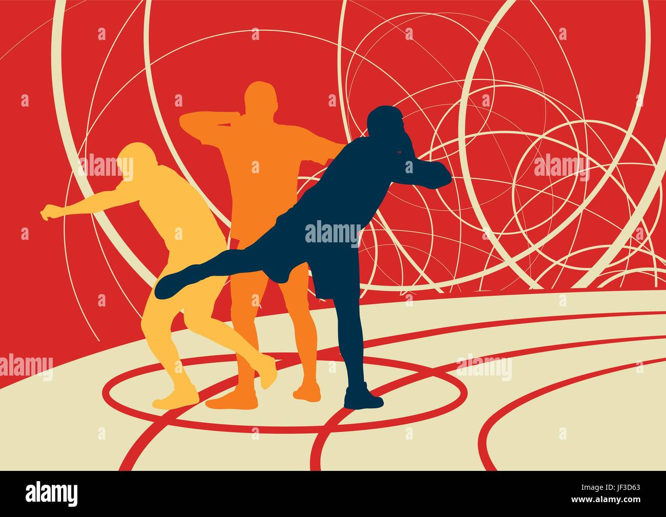 Shot put athlete track and field athletics vector background concept abstract background with