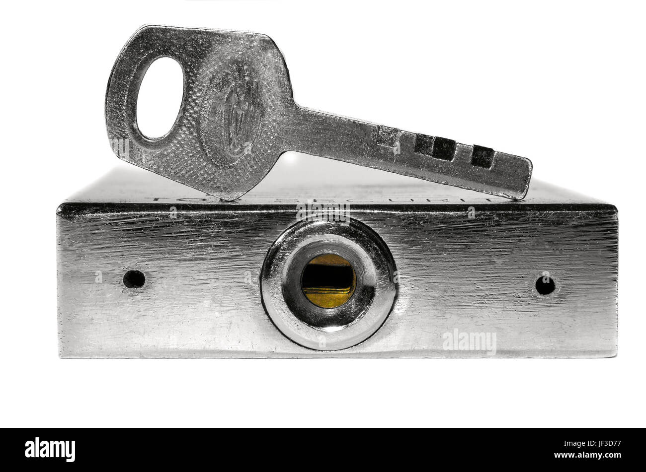 Lock with a key Stock Photo Alamy