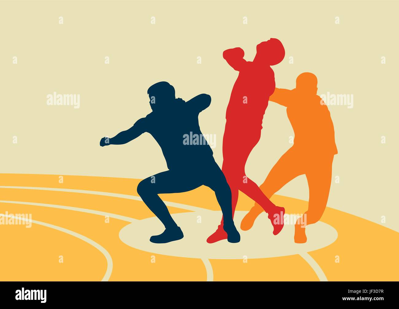 Shot put athlete track and field athletics vector background concept