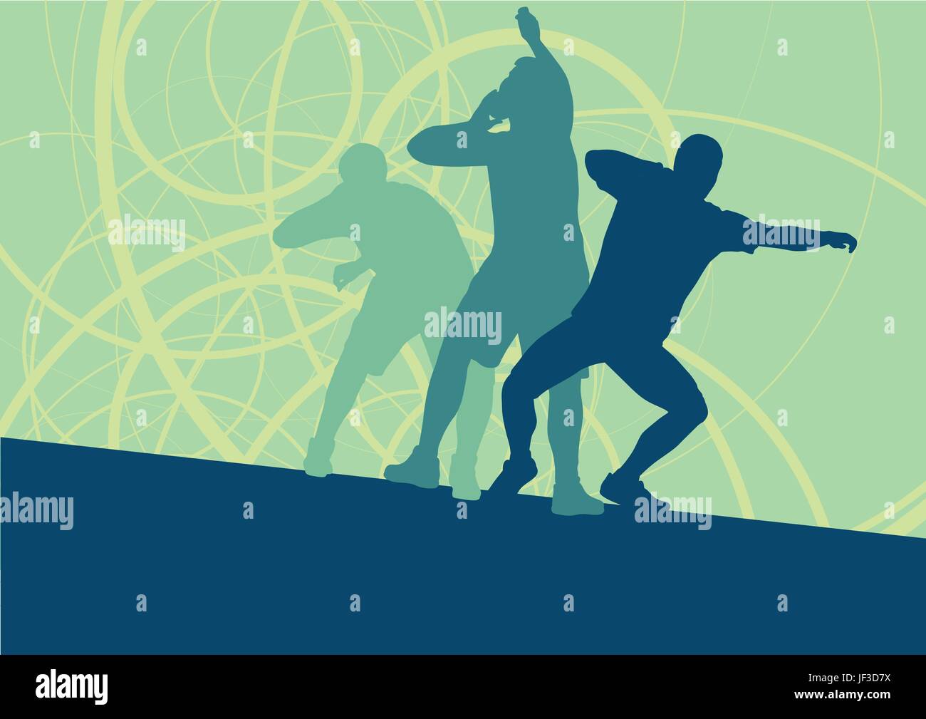 Shot put athlete track and field athletics vector background concept