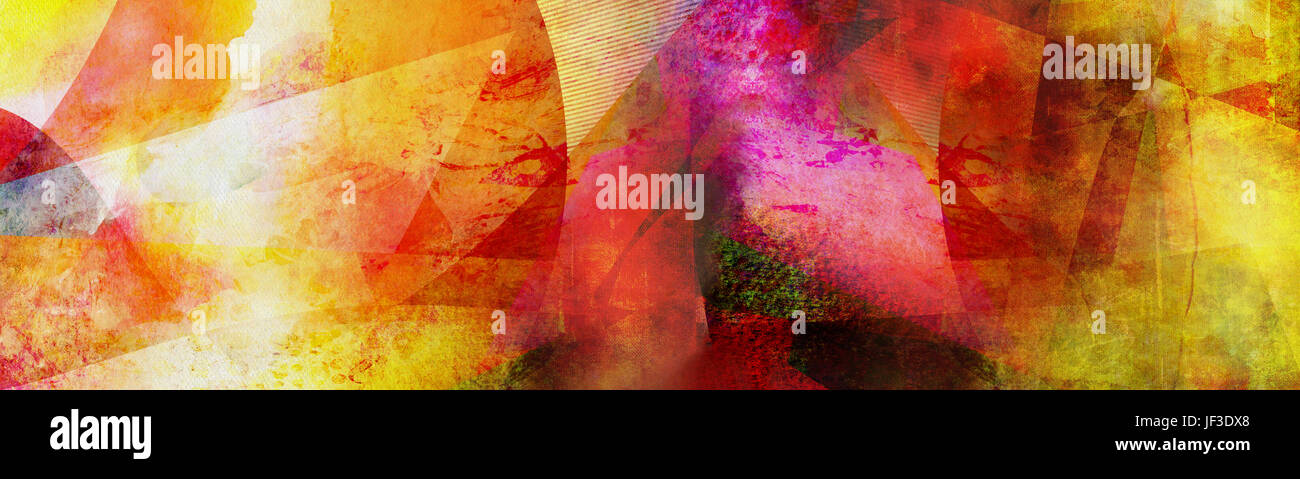 abstract mixed media artwork banner Stock Photo
