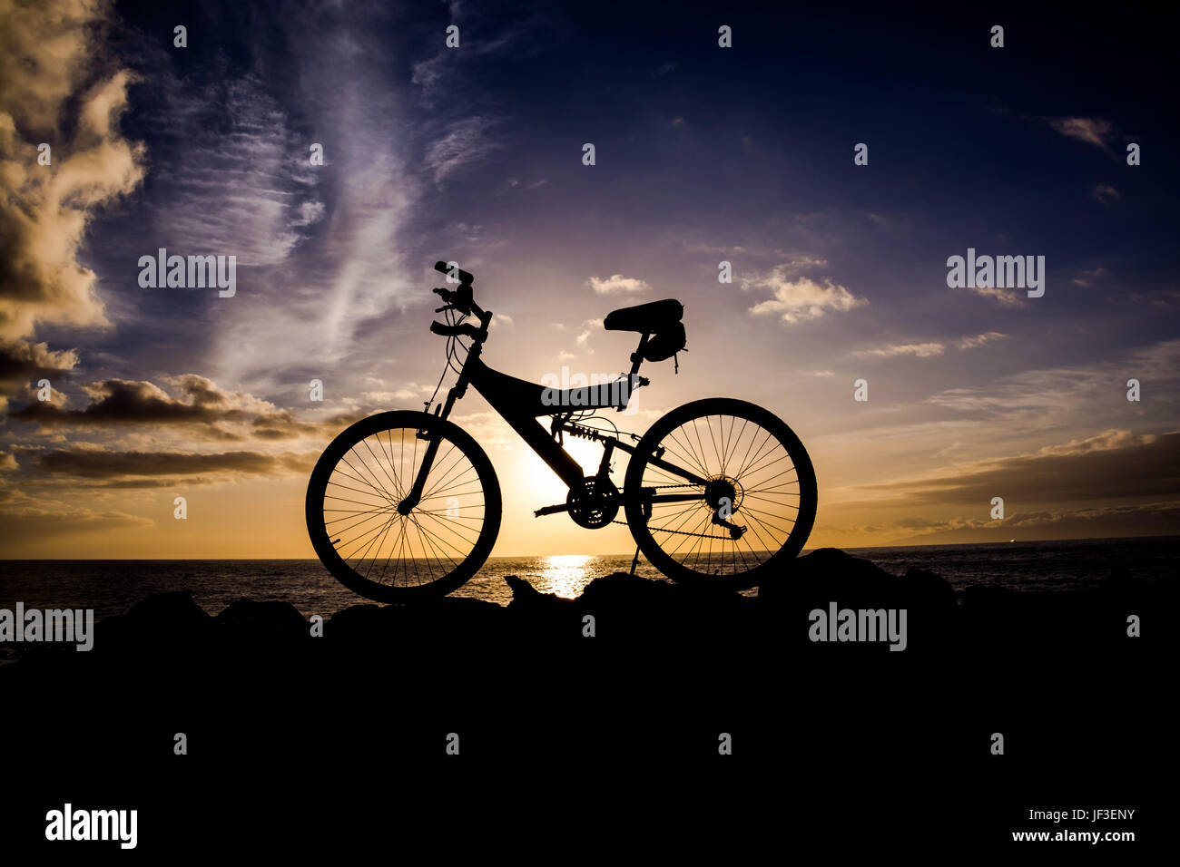 Picture Of A Mountain Bike Silhouette At Sunset Stock Photo Alamy picture-of-a-mountain-bike-silhouette-at-sunset-stock-photo-alamy
