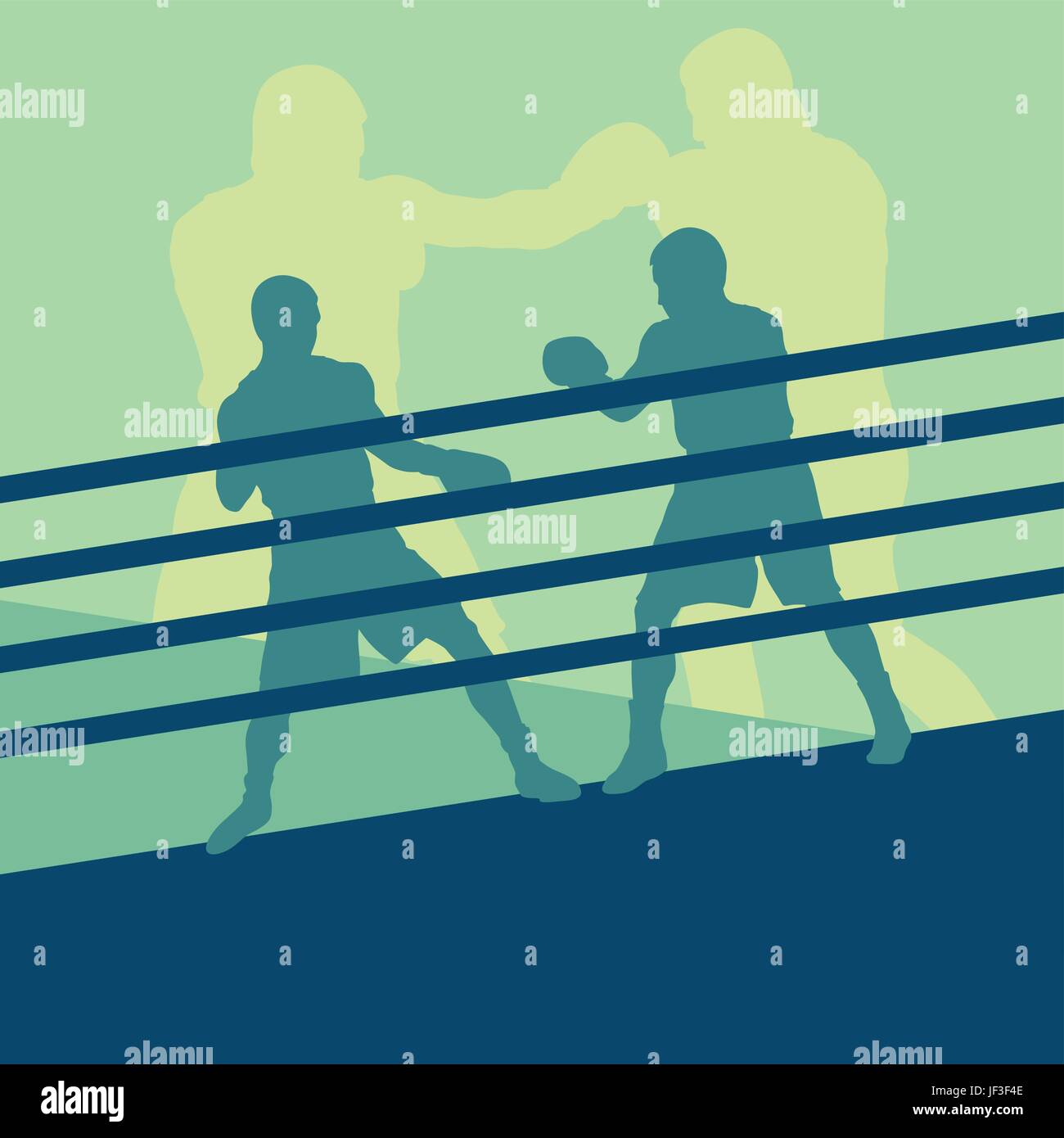 Boxer man fight in boxing ring vector background with retro colors Stock Vector Image & Art Alamy