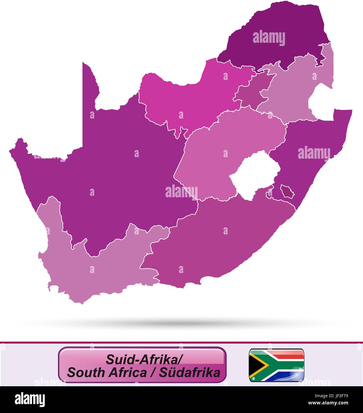 map of south africa Stock Vector