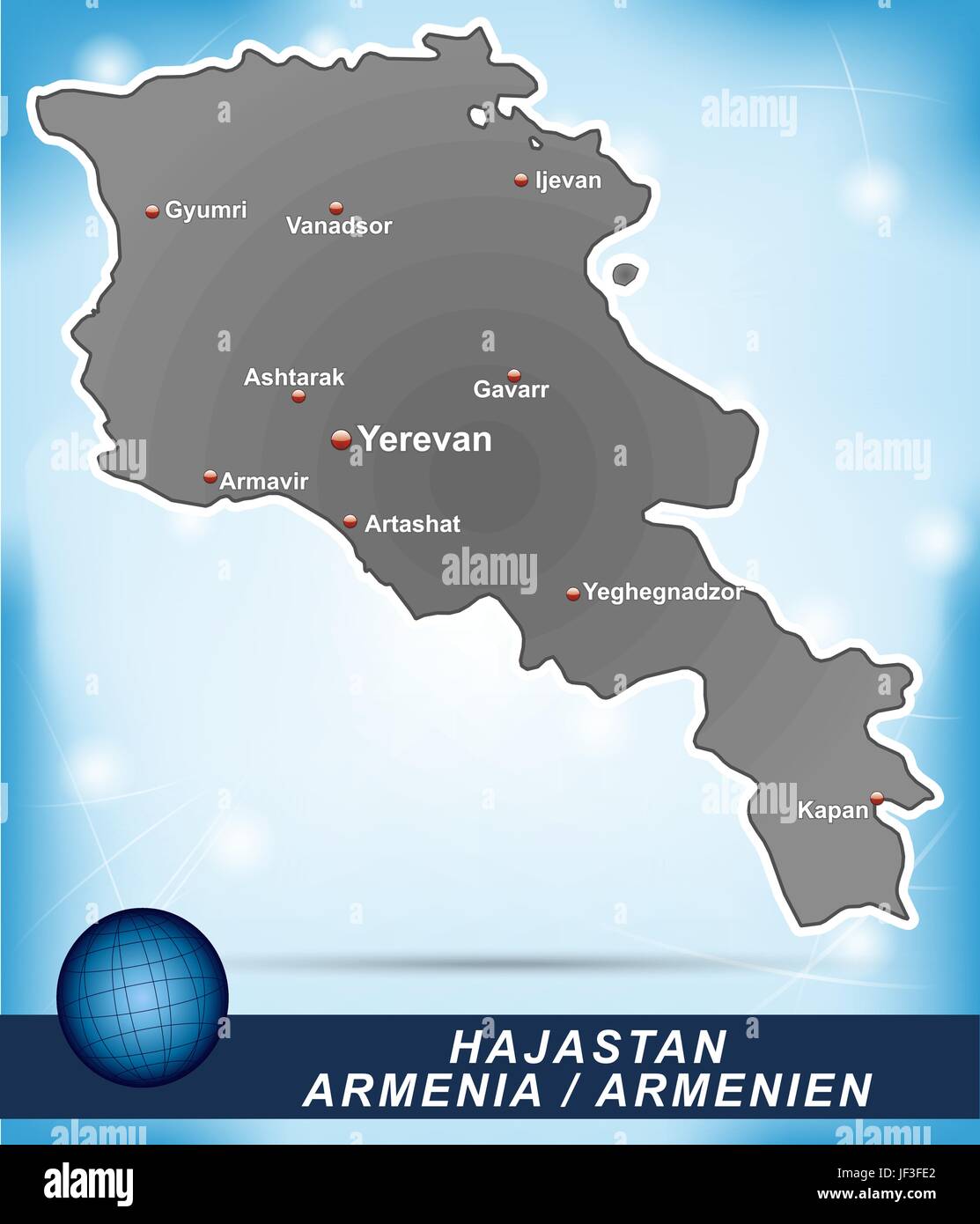 map of armenia Stock Vector