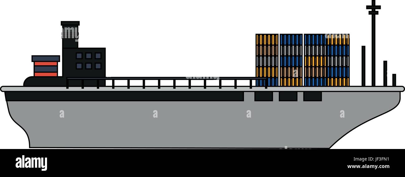 Cargo ship design Stock Vector Image & Art - Alamy