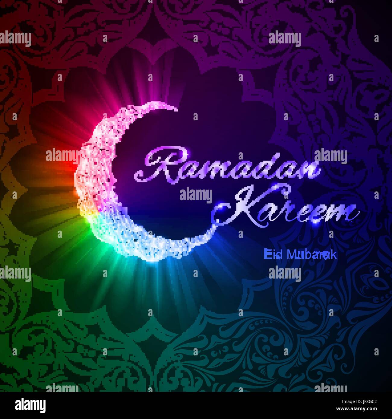 greeting, religion, religious, holiday, asia, beam, moon, ornament