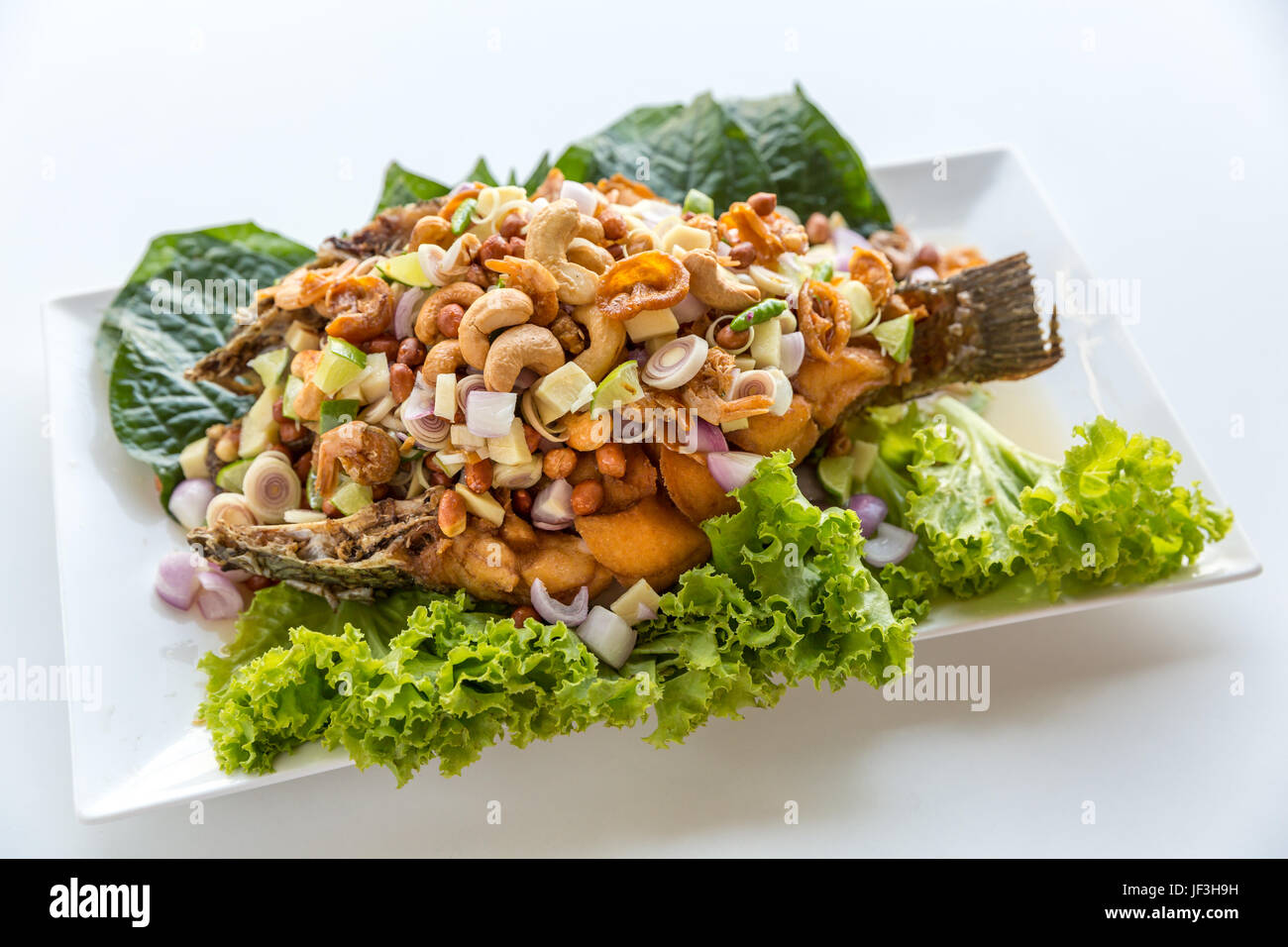 deep fried fish Stock Photo - Alamy