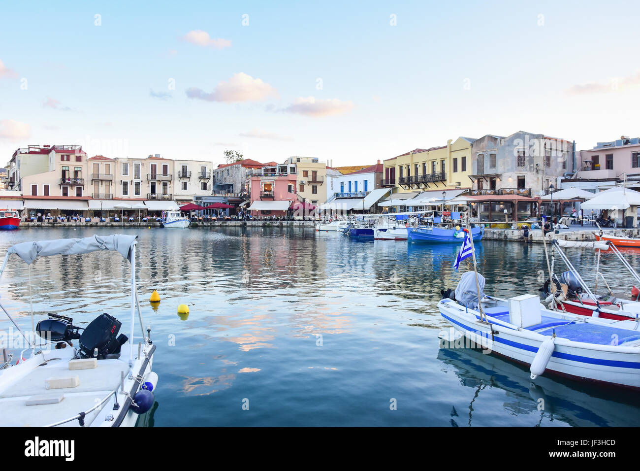 Old Harbour Rethymnon Crete Greece High Resolution Stock Photography ...