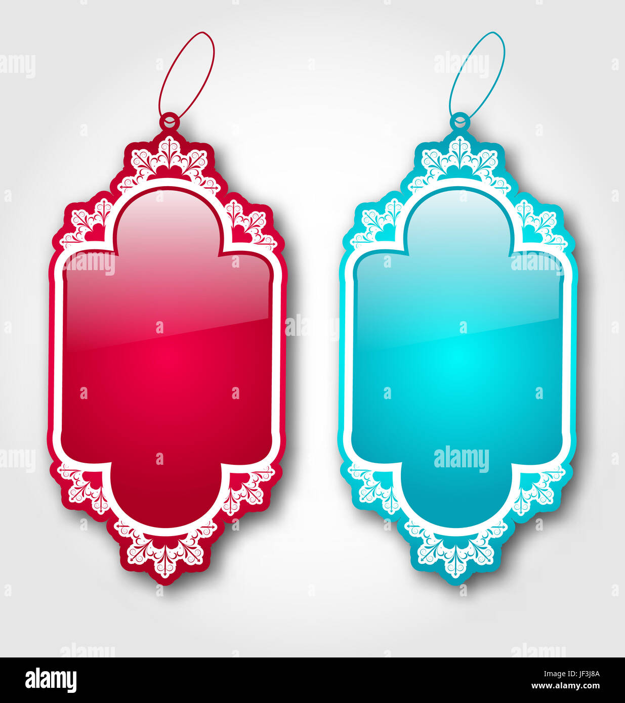 Illustration collection blank badges isolated on white background Stock ...