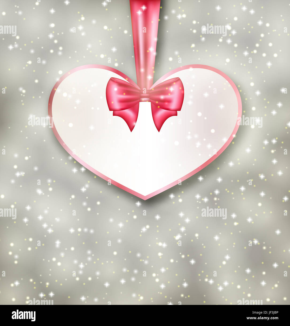 Illustration greeting paper card made of heart shape Valentine Day ...