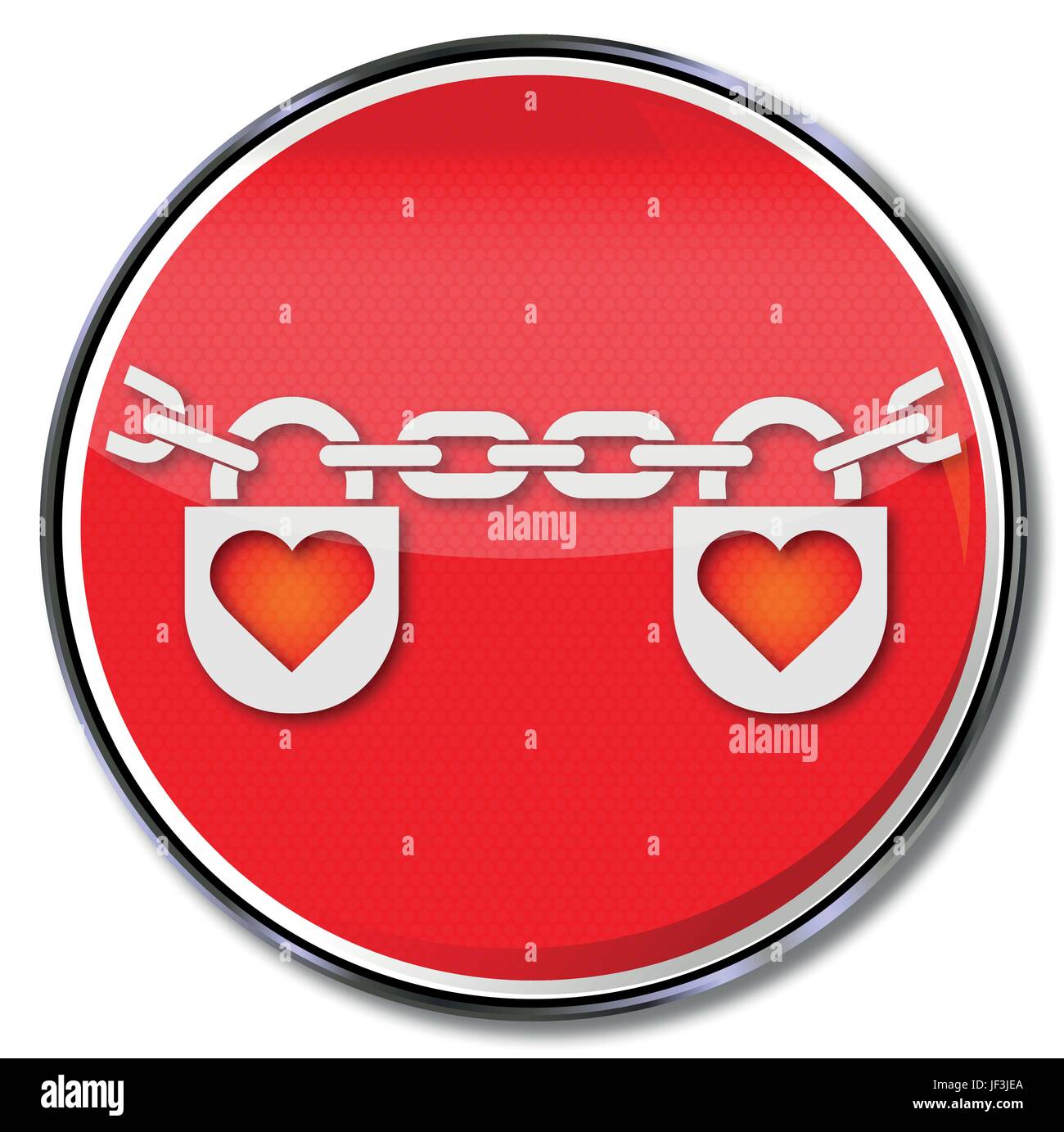 sign with love chain Stock Vector
