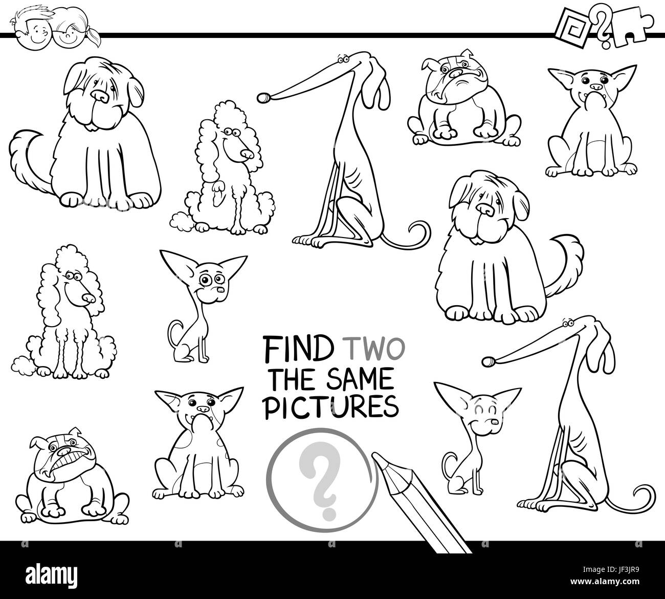 educational activity coloring page Stock Photo - Alamy