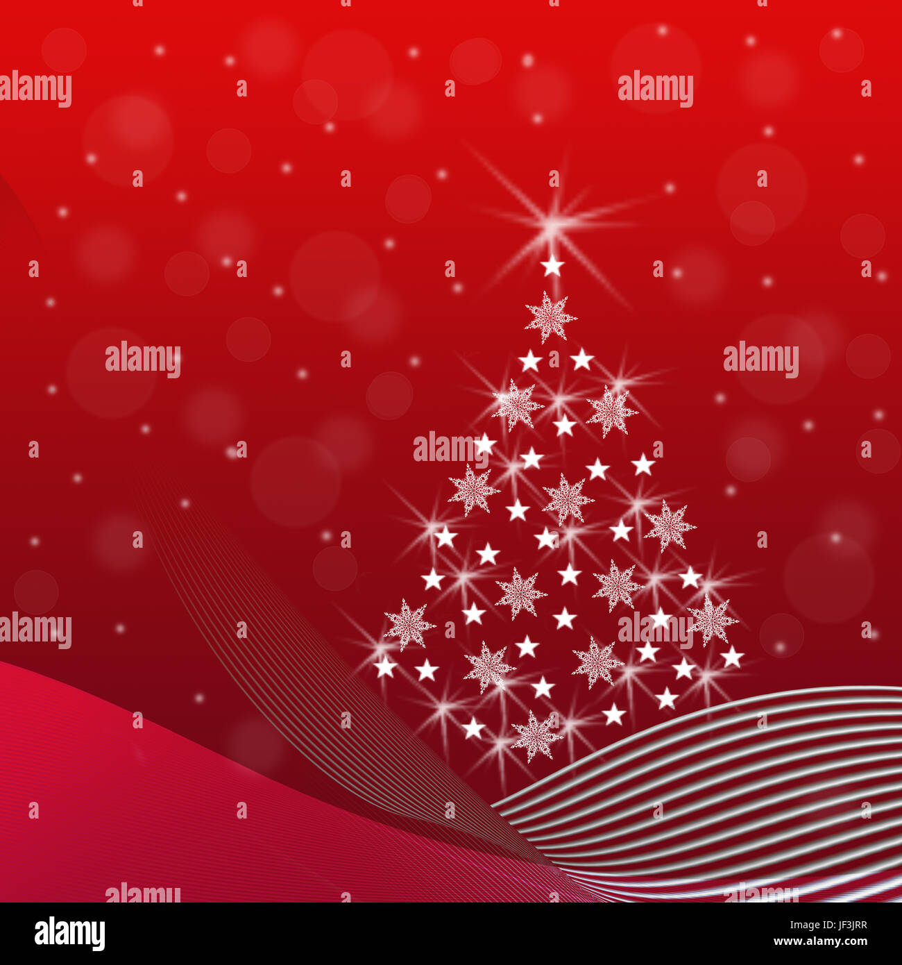Red Christmas background with fir tree Stock Photo - Alamy