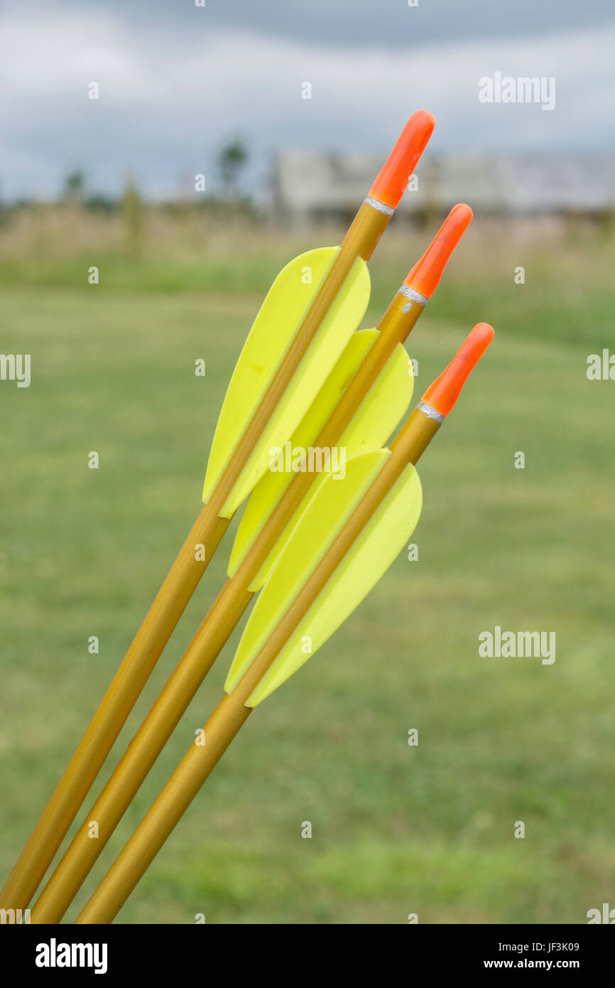 Fletchings, nocks and shafts on modern archery arrows possible
