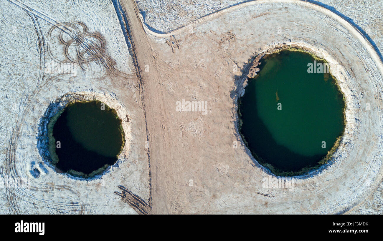 Ojos del Salar. Eyes of the Salt Pan Stock Photo