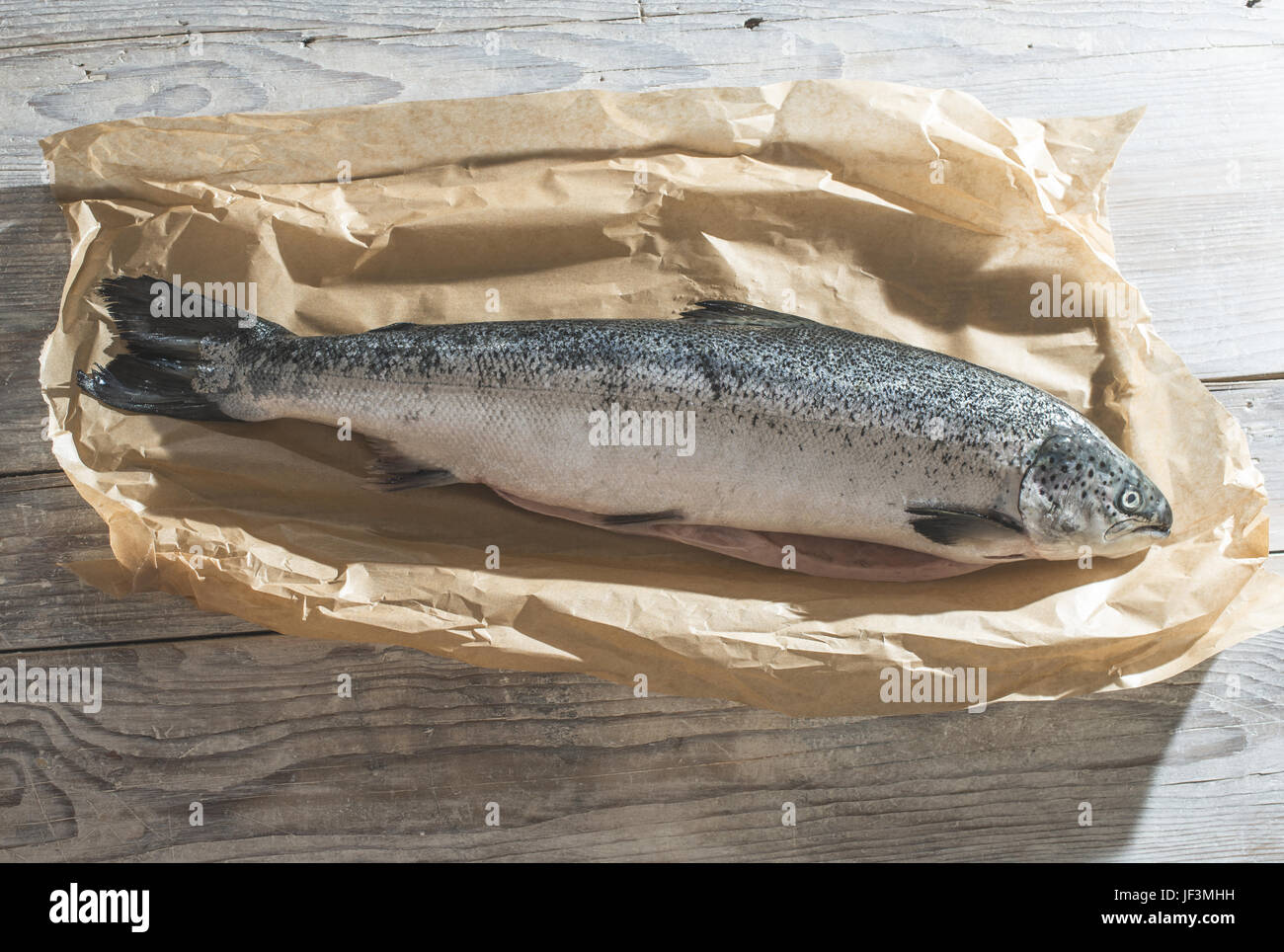 Download Raw Fish Wrapped In Paper Stock Photo Alamy PSD Mockup Templates