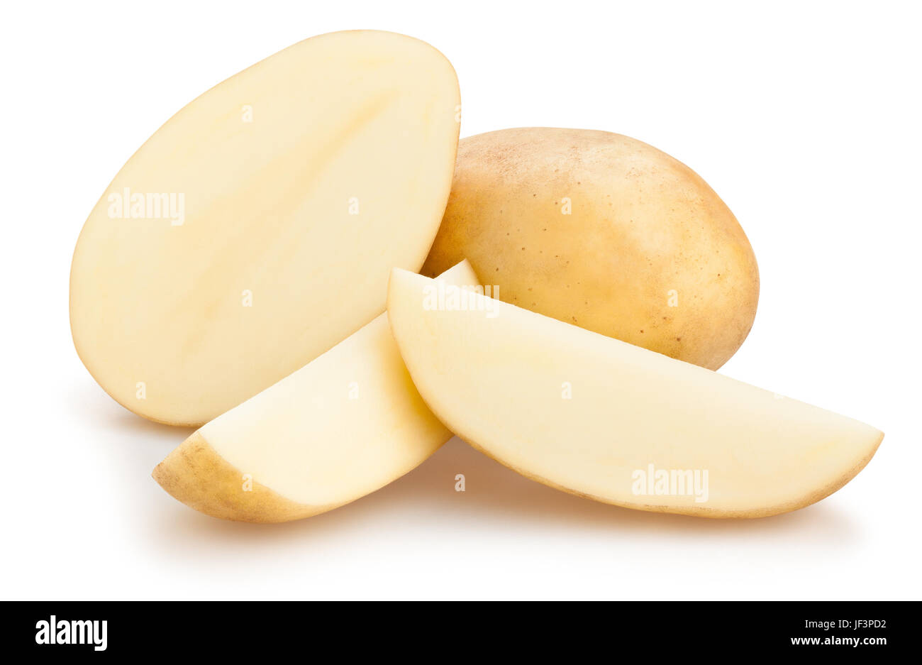 sliced potatoes isolated Stock Photo - Alamy