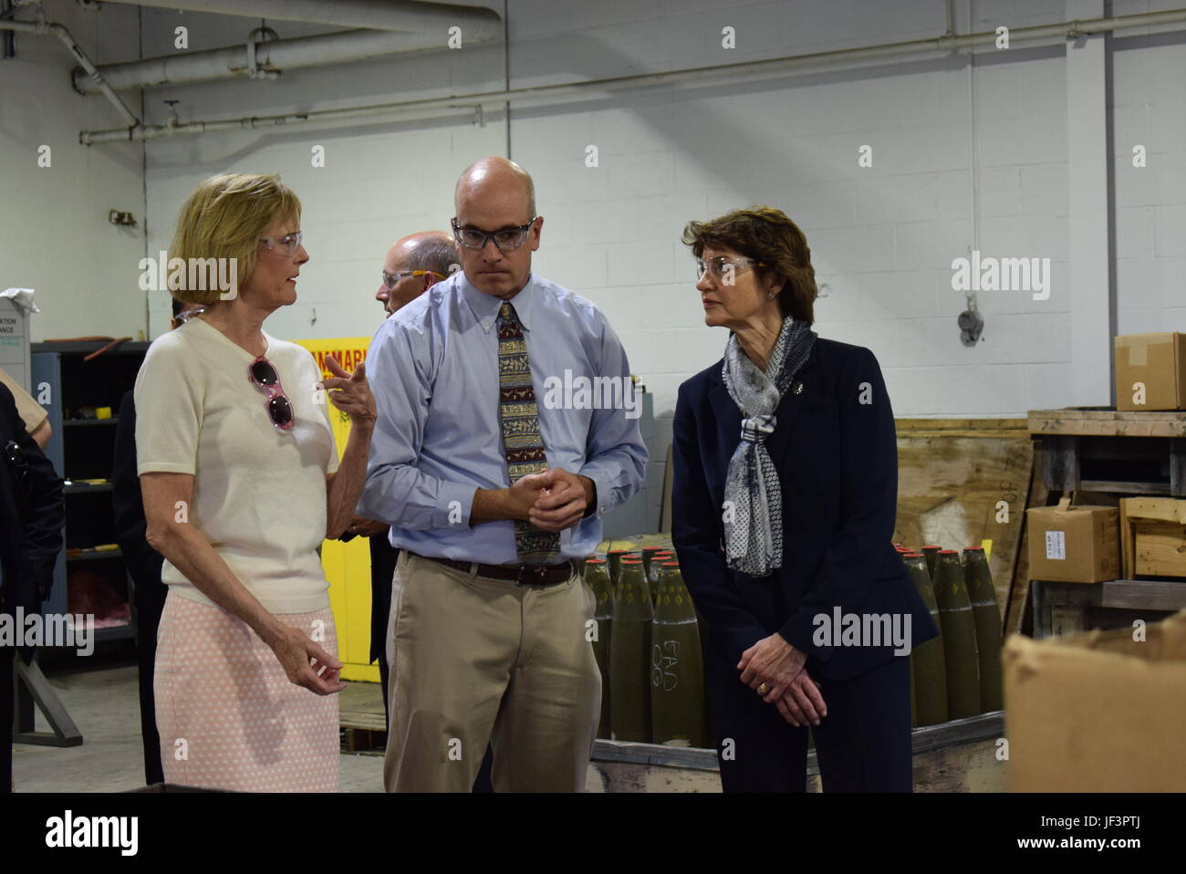 Indiana’s lieutenant governor, Suzanne Crouch, visited Crane Army Ammunition Activity on May 18. While on base, Crouch, and president of Indiana Economic Development Corporation, Elaine Bedel, toured CAAA’s pyrotechnic facility and future Flexible Manufacturing Complex, and was briefed by Deputy to the Commander Norman Thomas, on CAAA’s continued missions of future readiness for the Joint Warfighter. Crouch toured the future Flexible Manufacturing Complex, where she was briefed on how the facility will expand Crane Army’s capabilities in the future. Stock Photo