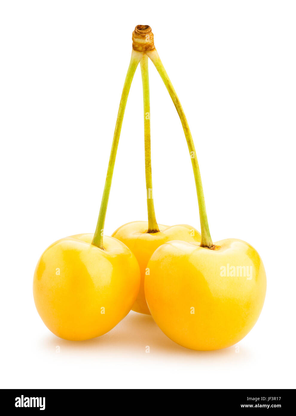 yellow cherry isolated Stock Photo Alamy