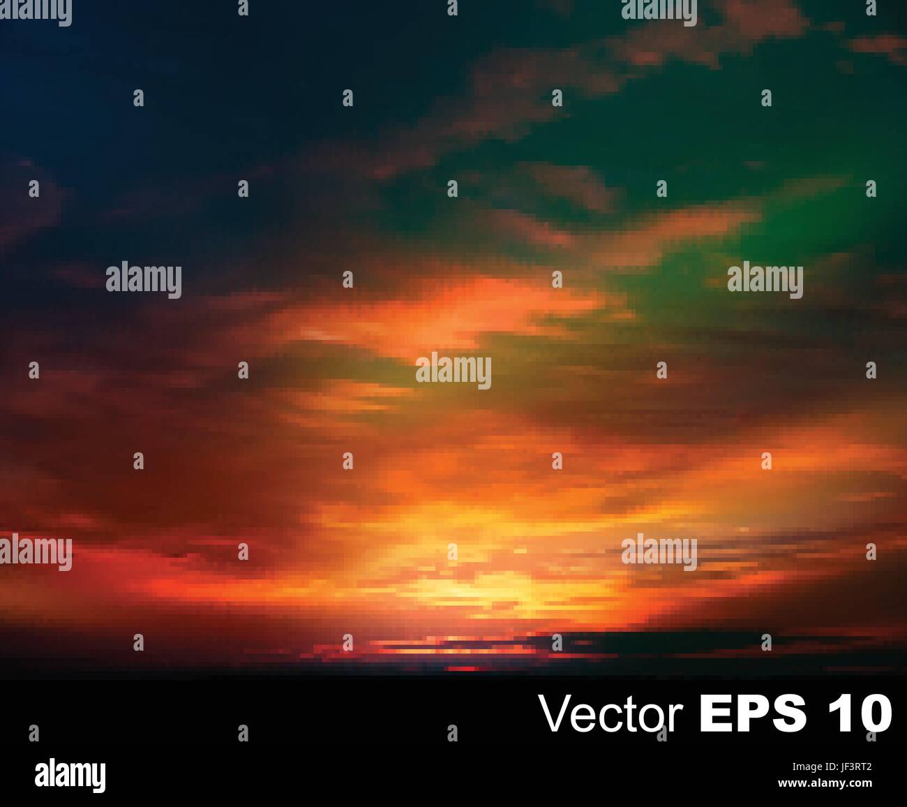 colour, sunset, abstract, orange, color, firmament, sky, backdrop, background Stock Vector Image