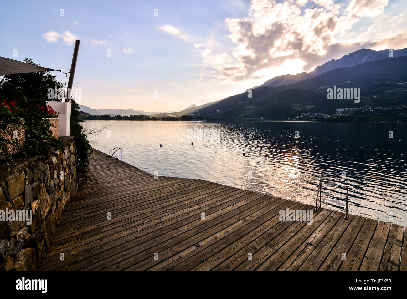 Lake Lago di Caldonazzo Stock Photo