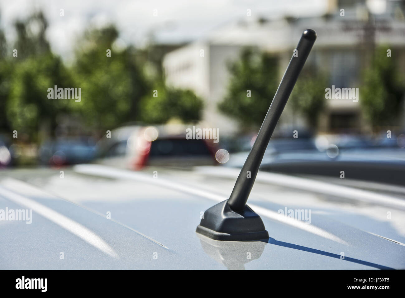 Car antenna on the car roof Stock Photo - Alamy