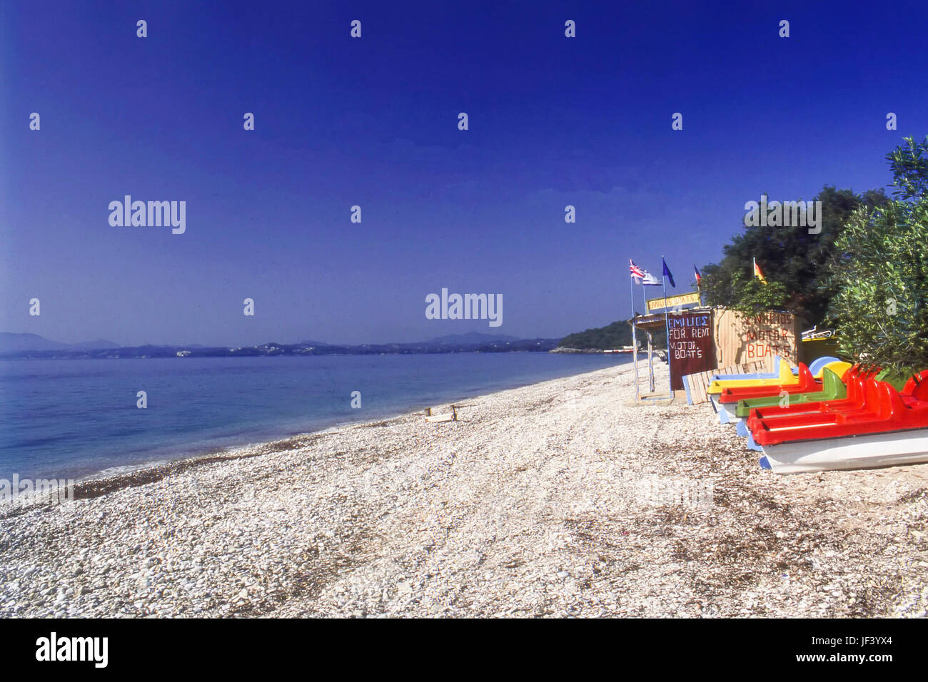 Barbati Beach, Corfu, Greece Stock Photo