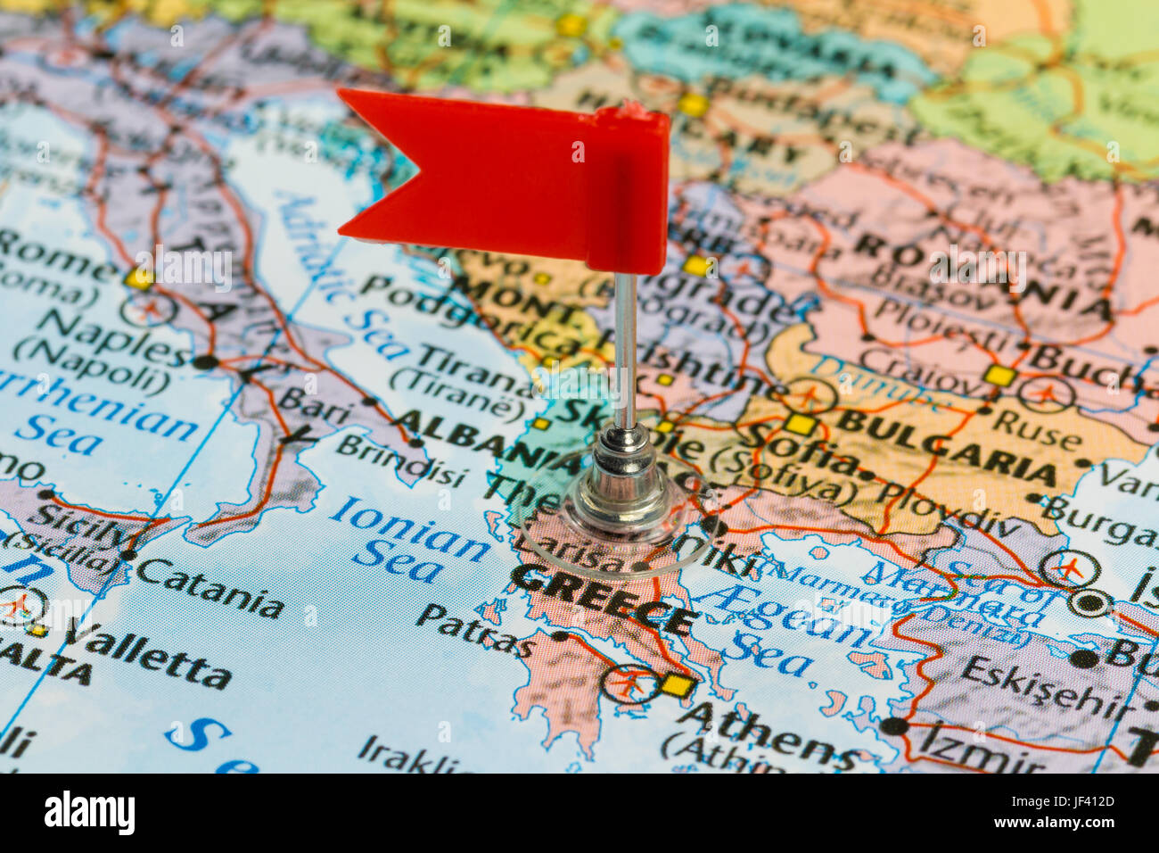 Europe map greece red hires stock photography and images Alamy