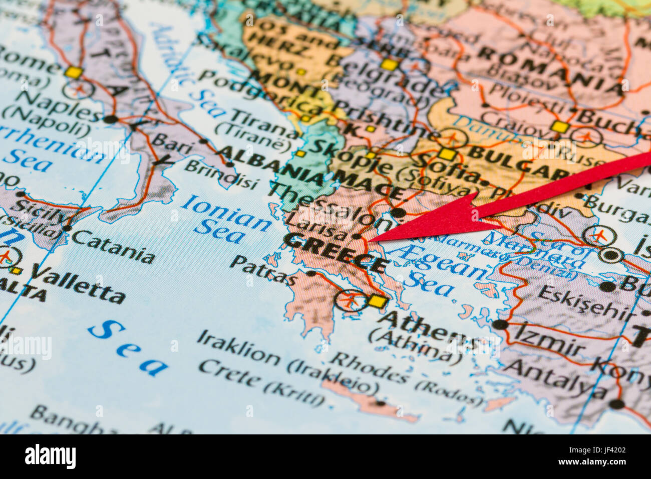 Europe map greece red hires stock photography and images Alamy