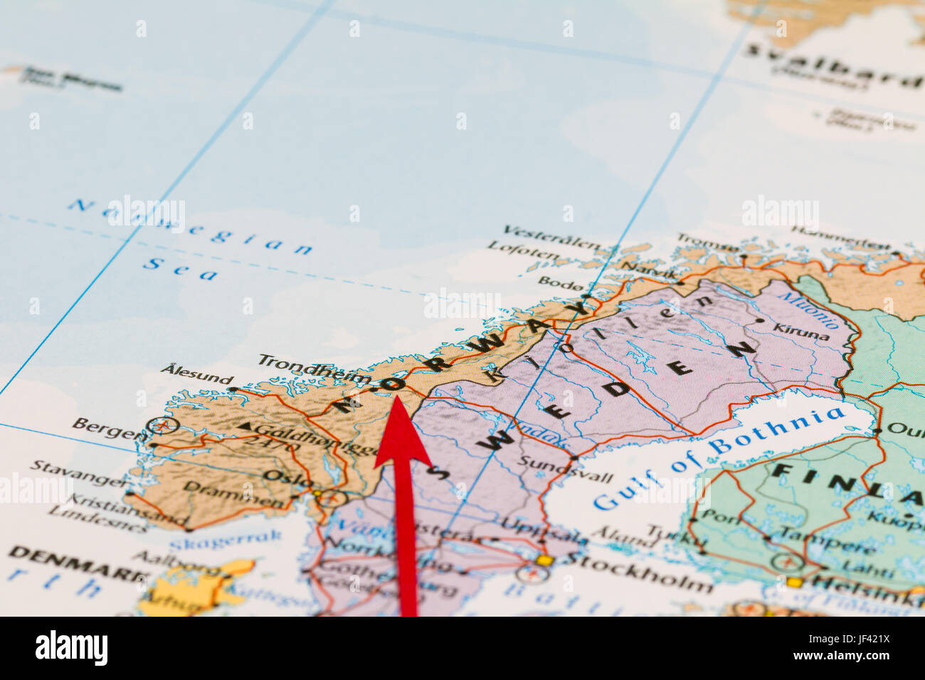 photo-of-norway-country-indicated-by-red