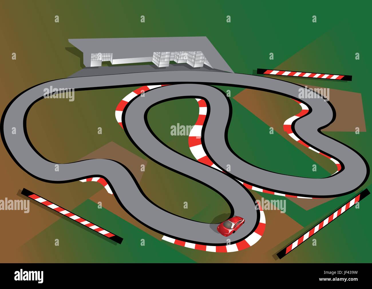 Speed test track car Stock Vector Images - Alamy