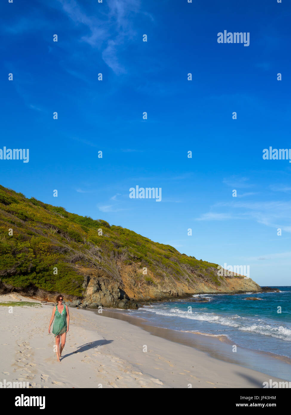 Macaroni Beach Mustique, A white sand pristine beach for the rich and famous Stock Photo Alamy